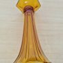 Art deco bohemia glass amber vase Image 7
