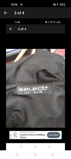 SELECT black elasticated waist with detal on  neck