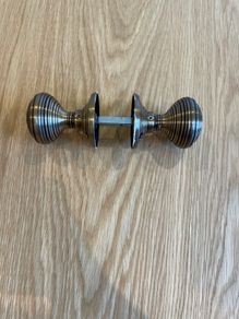 Sold brass round door knobs