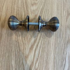 Sold brass round door knobs