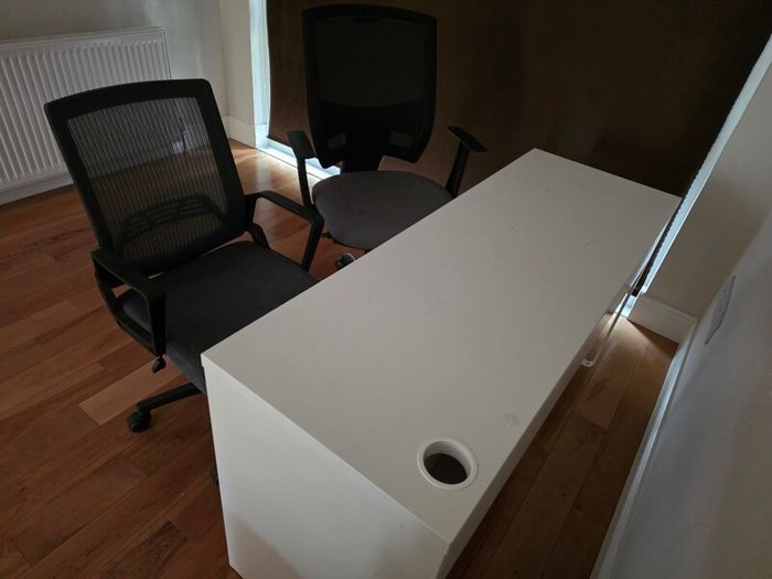 ikea table and 2 chairs