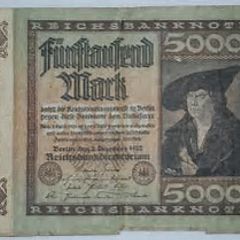 1922 German banknote 5000 Marks