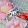 Antique Diamond Cluster Solitaire Ring - Platinum Image 5