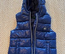 United Colors of Benetton Navy Padded Hooded Gilet