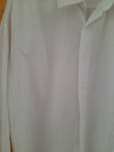 mans river island white textured shirt
