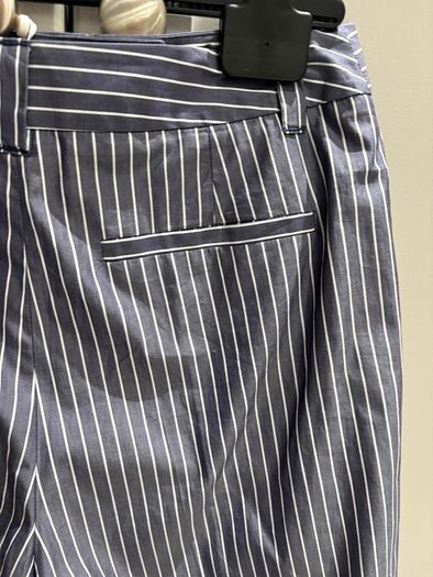 iblues brand which is a part of max mara group brand pinstripe 100% cotton fabric in a French navy and off white colour  BRAND NEW