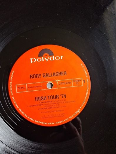 Vinyl Rory Gallagher Irish Tour '74