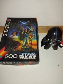 vintage Star Wars Puzzle + Darth Vader Figure
