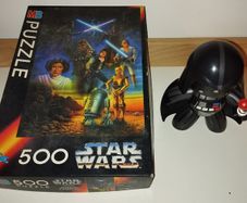 vintage Star Wars Puzzle + Darth Vader Figure
