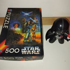 vintage Star Wars Puzzle + Darth Vader Figure