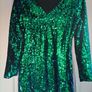 Stunning emerald green sequin dress Image 2
