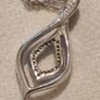 Sterling silver diamond necklace Image 2