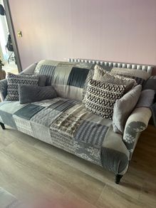 3 and 2 seater sofa with foot stool