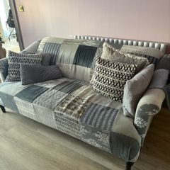 3 and 2 seater sofa with foot stool