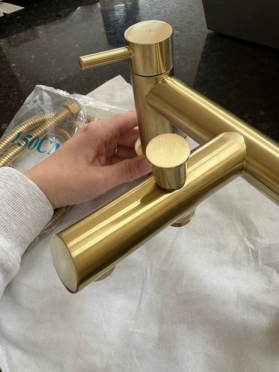 Brushed Brass Bath Mixer