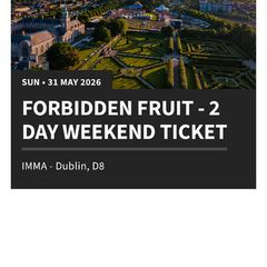 Forbidden fruit ticket