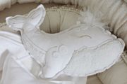 Cotton &amp; Sweets Whale, cushion, bed mobile wall decoration white