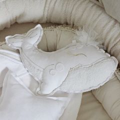 Cotton & Sweets Whale, cushion, bed mobile wall decoration white