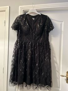Shein black sparkle dress