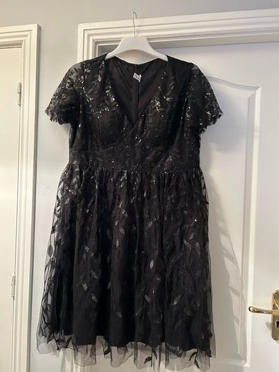 Shein black sparkle dress