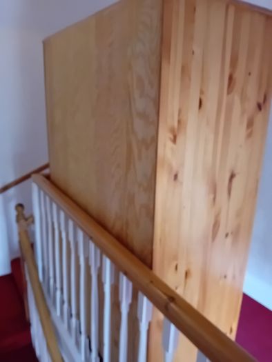 Large 3-Door Solid Pine Wardrobe with Mirror Excellent Condition