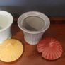 Fabulous Pair of Vintage Art Deco Style Mid Century SylvaC Lidded Preserves Pots Shape Number 2172, in Fabulous 50s Colourways, Priced at E30 Each, or E55 for the Pair Image 9