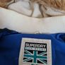 Superdry Navy / White Gilet with Faux Fur Hood Image 5