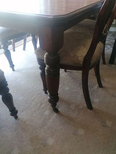Solid Timber Extendable Dining Table & 6 Matching Chairs