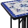 Mosaic Side Table Blue and White Ceramic Image 5