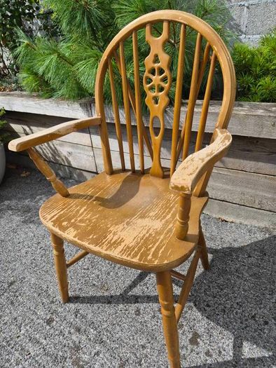 Vintage wheelback armchair