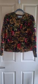 Womens Vibrant Botanical Print Tailored Jacket