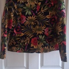 Womens Vintage Botanical Print Tailored Jacket.