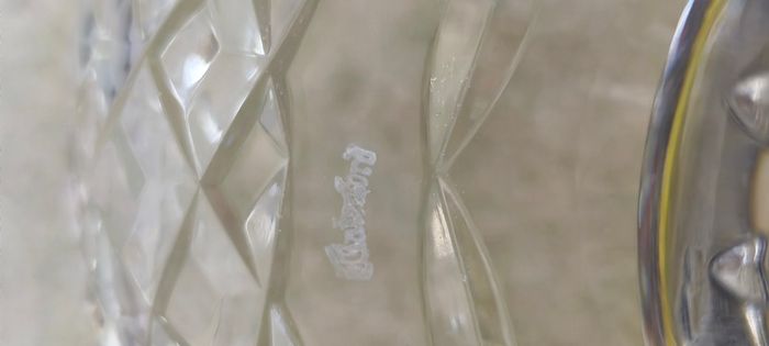 A gorgeous Waterford Crystal Prestige 8 inch footed bowl with acid mark and original sticker. In very good condition.