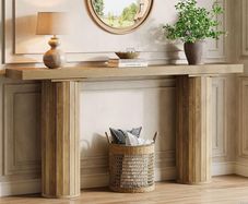 160cm Console Table, Extra Long Narrow Sofa Table, Wooden Hallway & Entryway Table, Modern Farmhouse Table for Living Room
