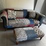 2 seater couch and footstool Image 2