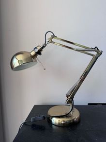 FORSA Work table lamp gold-plated including bulb