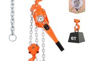 Manual Lever Chain Hoist, 6 Ton 13200 lbs Capacity 20 FT Come Along, G80 Galvanized Carbon Steel with Weston Double-Pawl Brake, Auto Chain