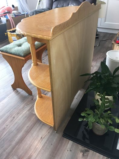 Vintage Style Wooden Cabinet with Chair