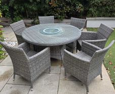 Grey Rattan Outdoor Dining Set