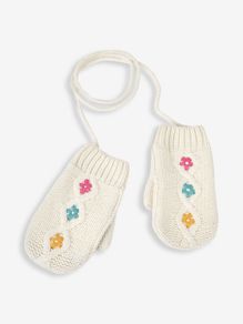 Brand new JoJo Maman Bebe cream wool glove mittens 1-2yrs