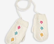 Brand new JoJo Maman Bebe cream wool glove mittens 1-2yrs