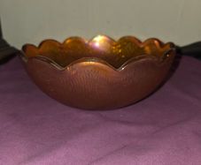 Antique Marigold Carnival Glass Bowl