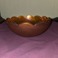 Antique Marigold Carnival Glass Bowl