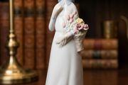 Vintage Spanish Porcelain Figurine Young Lady with Flower Basket