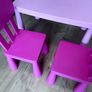 Kids plastic table and 2 chairs Image 3