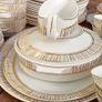 Arklow Pottery Kingsway white amd gold dinner service set Image 2
