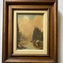Pair of Vintage Mid-Century Mountain Landscape Oil Paintings, Signed "Nick", Framed Image 2