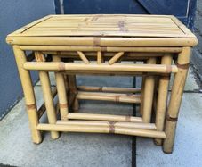 Nest of Bamboo tables x 3
