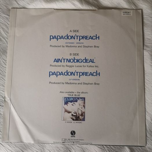 Madonna Papa Don't Preach 12"