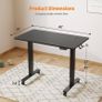 NEW SALE | Standing Desk Height Adjustable Electric Desk, 100x60cm Stand up Table, Sit Stand Home Office Desk with Splice Board, Black Top Image 5